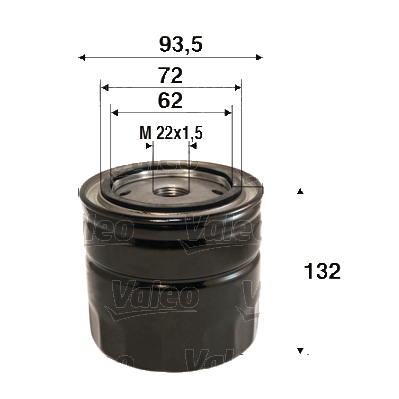 FILTER OILS VALEO FIAT DUCATO 120 2,3 D 120KM 88KW  