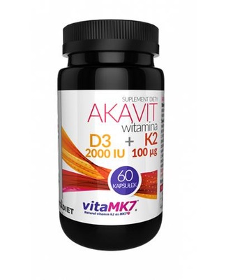 Vitadiet Akavit Witamina D3 2000 IU + K2 100 MCG 60 kaps.