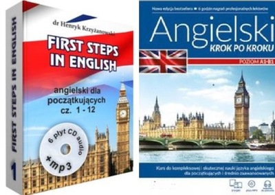 Angielski Krok po kroku + First Steps in English 1 +6CD+MP3