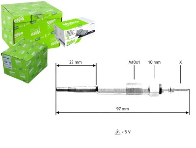 Свічка розжарювання valeo 345125 фото №1