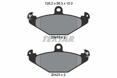 ZAPATAS DE FRENADO RENAULT PARTE TRASERA ESPACE 96-/LAGUNA 93- 2041001  