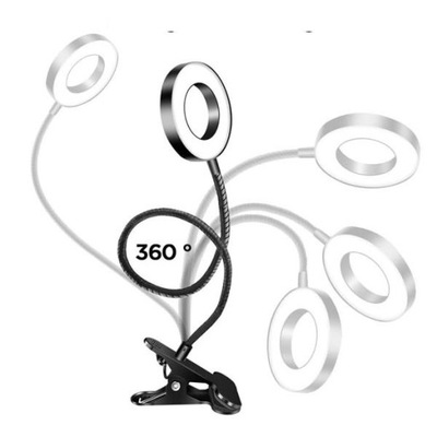 LAMPA PIERŚCIENIOWA RING 12W LED Z UCHWYTEM NA TELEFON Z PILOTEM REGULACJĄ