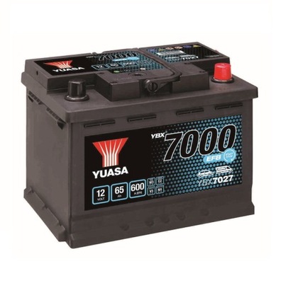 BATERÍA YUASA EFB YBX7027 65AH 600A P+ AMPER  