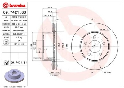 DISCO DE FRENADO PARTE DELANTERA UV JEEP CHEROKEE 89-99  