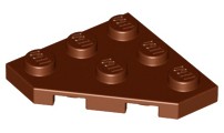 LEGO Płytka ścięta 3x3 2450 brązowa