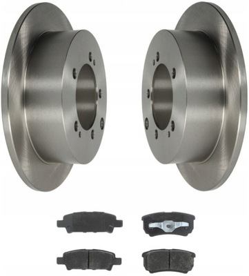 Тормозные диски + тормозные колодки задняя mitsubishi outlander lancer vii фото №1