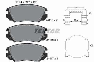 TEXTAR 2441501 ZAPATAS DE FRENADO  