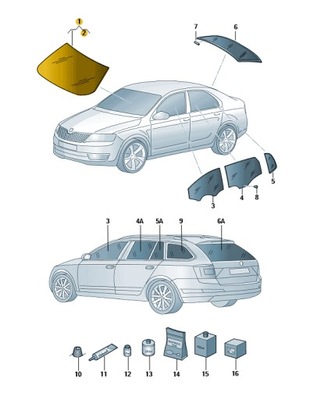 СТЕКЛО ЛОБОВОЕ SKODA OCTAVIA III OE 5E0845011BENVB