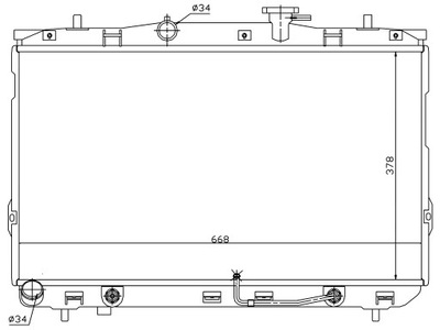 HYUNDAI CUPÉ 2007-2009 RADUADOR 253102D110  