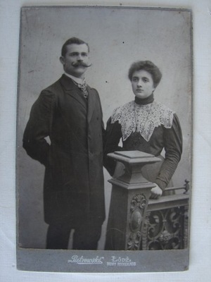 Łódź - foto. Piotrowski zdjęcie kartonikowe / nagrodzony w Paryżu w 1905 r