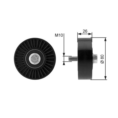 GATES T36369 РОЛИК ВЕДУЩИЙ / НАПРАВЛЯЮЩАЯ, РЕМЕНЬ