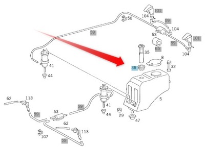 FORRO SENSOR NIVEL DE LÍQUIPARA PARA DE LAVAPARABRISAS MERCEDES  