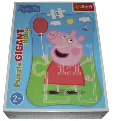 PUZZLE TREFL ŚWINKA PEPPA GIGANT 12 EL. MEGA