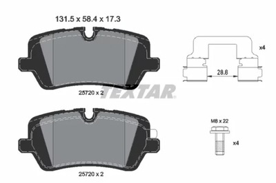 2572001 PADS HAM.TYL RANGE ROVER IV 12-  