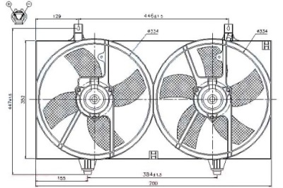 Nissens 85526 вентилятор, охолодження двигуна фото №1
