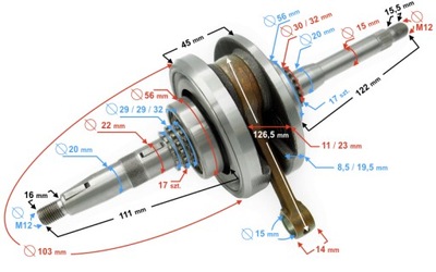 EJE DE CIGÜEÑAL PARA SKUTERA B-MAX  