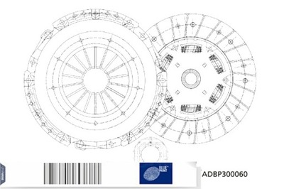 BLUE PRINT KOMPLEKTAS SANKABOS Z GUOLIU AUDI A4 B6 A4 B7 A6 ALLROAD C6 