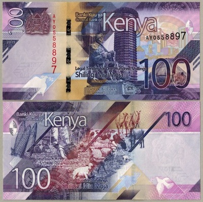 Kenia 100 Shillings 2019 P-53 UNC