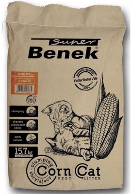SUPER BENEK Corn Cat Zbrylający 25L