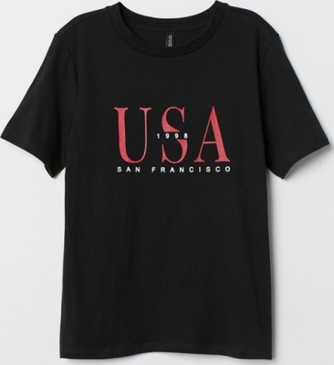 H&M Dżersejowy top T-shirt bluzka 36 S