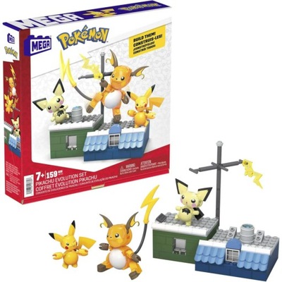 MEGA POKEMON CONSTRUX ZESTAW PICHU PIKACHU RAICHU