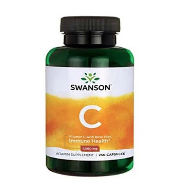 Swanson Witamina C z dziką różą 1000mg (250 kaps)