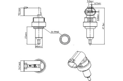 NISSENS SENSOR TEMPERATURA DE LÍQUIDO REFRIGERACIÓN MERCEDES A V177 A W169  