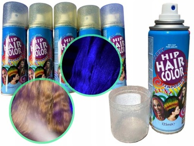 BROKATOWY SPRAY DO WŁOSÓW FARBA ZMYWALNA KOLORYZUJĄCA