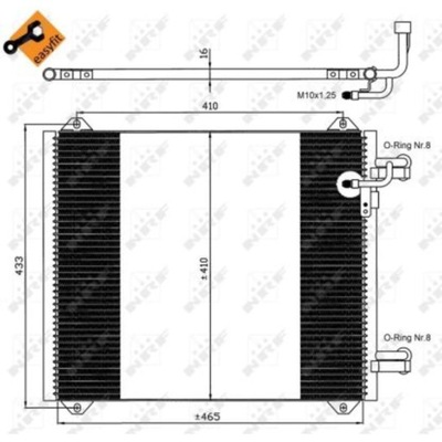 КОНДЕНСАТОР КОНДИЦИОНЕРА VW A2 00- 05 1.2TDI- 1.4TDI фото