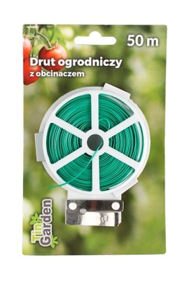 POWLEKANY DRUT OGRODNICZY DO PODWIĄZYWANIA ROŚLIN Z OBCINACZEM 50 m