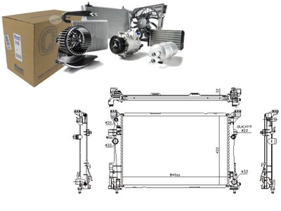 RADUADOR DEL MOTOR DE AGUA MERCEDES A W176 B SPORTS TOURER W246 W242 CLA  