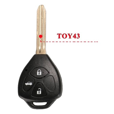 Toy43/toy47 2/3/4buttons remote key shell for toyota camry avalon co 53769 фото №1