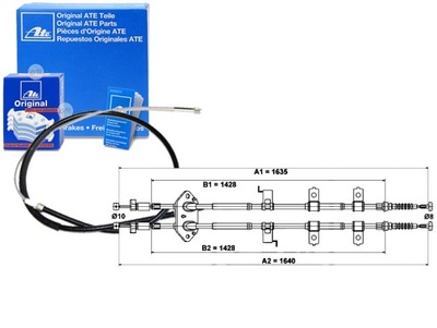 ATE CABLE FRENOS DE MANO MAZDA 6 1.8-2.3 01.02-0  