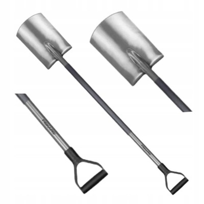 Szpadel prosty ze stalowym trzonkiem solidny 125 cm