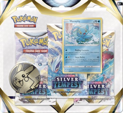 Pokemon TCG: Silver Tempest 3-Pack Blister Manaphy
