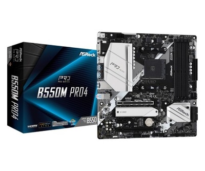 Płyta główna B550M Pro4 AM4 4DDR4 HDMI/DP/D-SUB