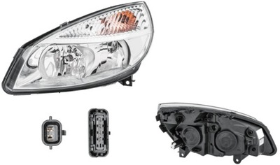 Фара лампа лівий renault scenic 03-06 hella фото №1