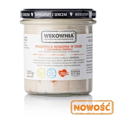 Polędwica wołowa w sosie z zielonego pieprzu 320g