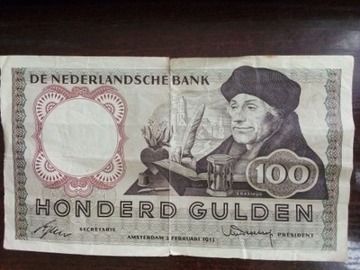 Banknot 100 gulden Holandia