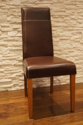 Krzesło Krzesła skóra naturalna BRĄZ połysk i inne
