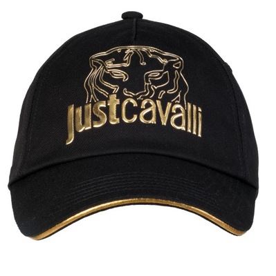 JUST CAVALLI włoska czapka z daszkiem GOLD NOWOŚĆ TIGER