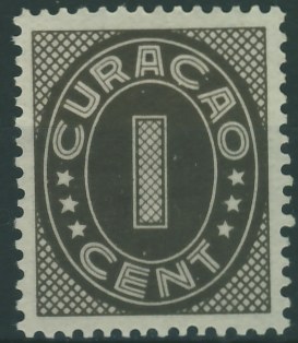 Kolonie hol. Curacao 1 cent. - Cyfry