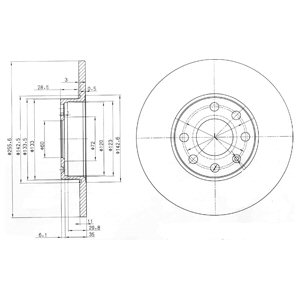 ДИСКИ ТОРМОЗНЫЕ ТОРМОЗНЫЕ DELPHI BG3402