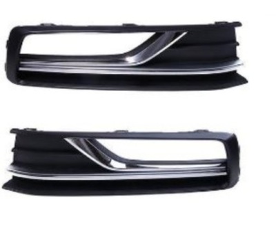 Решётка радиатора противотуманной фары правая хром vw passat b8 usa 2016- фото №1