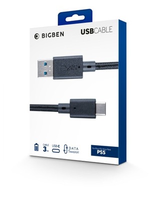 Przewód ładujący BigBen do PlayStation 5 USB-A i USB-C - 3m