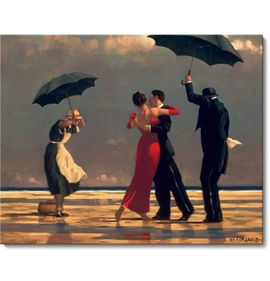 Jack Vettriano, Śpiewający Kamerdyner, 100x80 cm