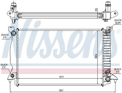 РАДИАТОР ДВИГАТЕЛЯ NISSENS NIS 60314A