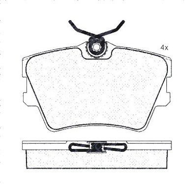 Гальмівні колодки гальмівні задні vw transporter iv задня фото №1