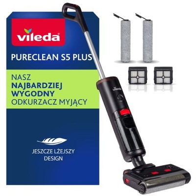 ODKURZACZ BEZPRZEWODOWY MOPUJĄCY MYJĄCY VILEDA PureClean S5 Plus