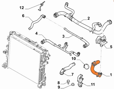 Шланг радіатора alfa romeo stelvio 2.0 фото №1